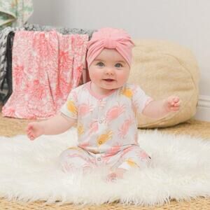Pink & Yellow Crab Jumpsuit